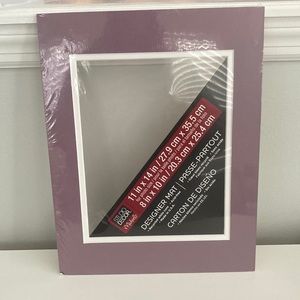 Purple Photo Double Mat for 11x14 frame (8 x 10 opening)